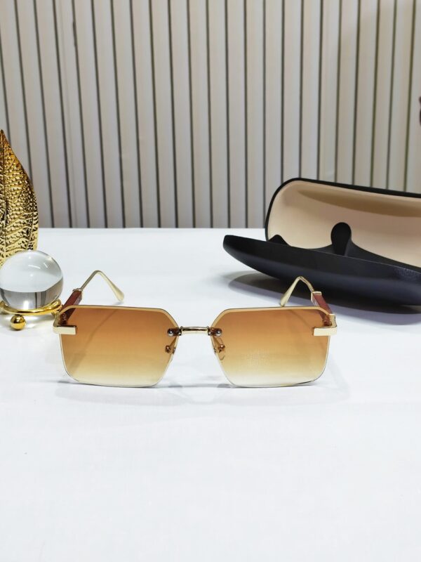 Brown Classic Rimless Shades